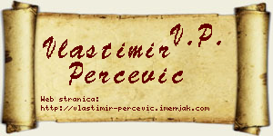 Vlastimir Perčević vizit kartica